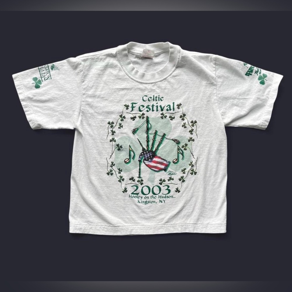 Vintage 2003 Celtic Festival white t-shirt women’s small or youth medium